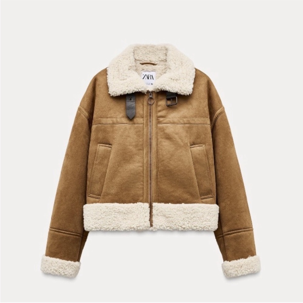 ZARA DOUBLE-FACED BIKER JACKET - Picture 14 of 16